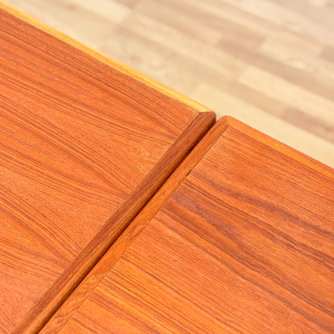 Danish small square dining table in teak