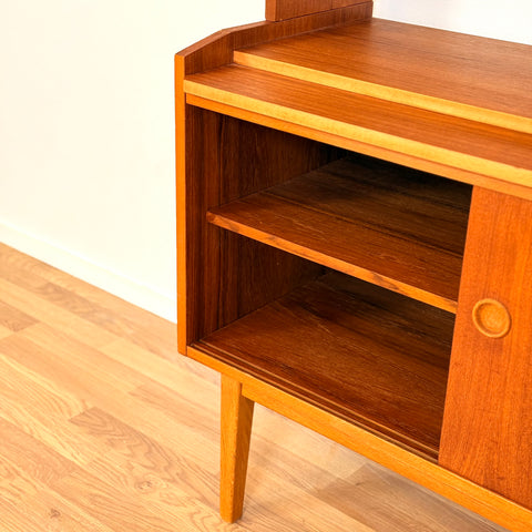 Swedish bookshelf in teak and beech