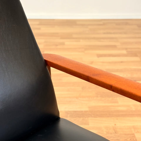 Swedish armchair in solid teak wood