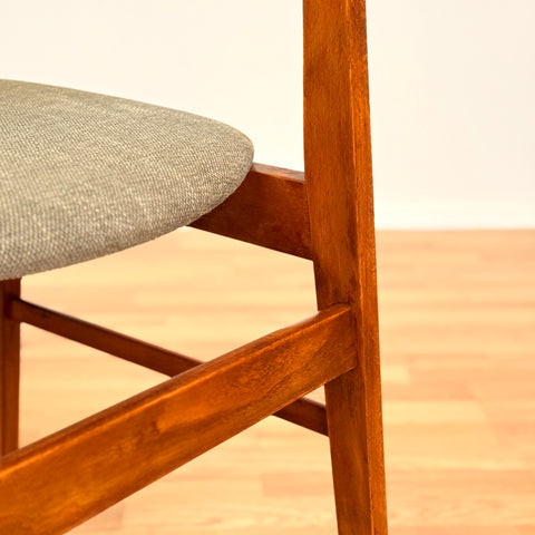 Danish set of 4 dining chairs in teak & beech