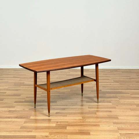 Swedish coffee table in teak & beech by Alberts Tibro