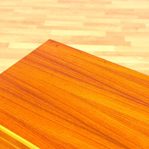 Swedish side table in oak & teak