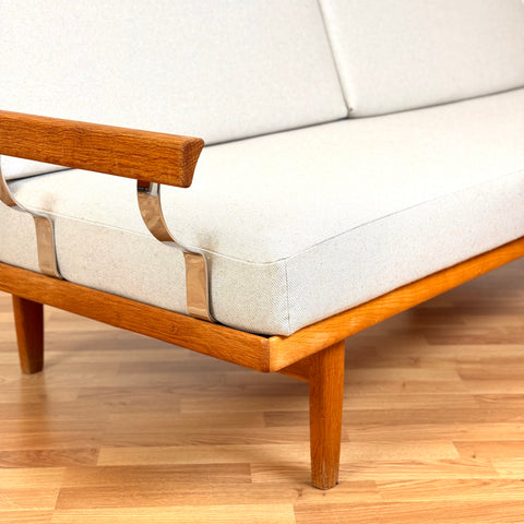 Swedish sofa / daybed in solid oak by Yngve Ekström
