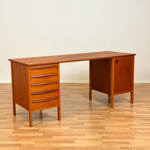 Swedish writing desk in teak, 1960s-70s