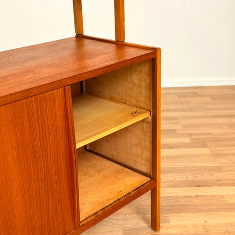Swedish bookshelf in teak & beech by Bertil Fridhagen for Bodafors