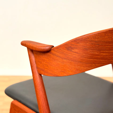 Danish set of 6 dining chairs in teak by Kai Kristiansen