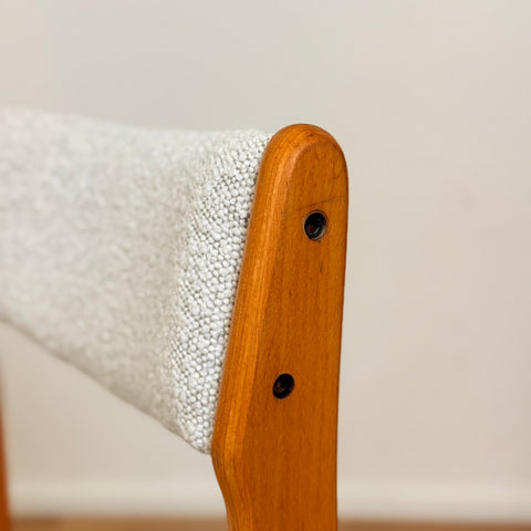Danish set of 8 dining chairs in beech by Erik Buch