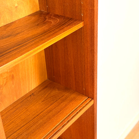 Swedish bookshelf in teak and beech
