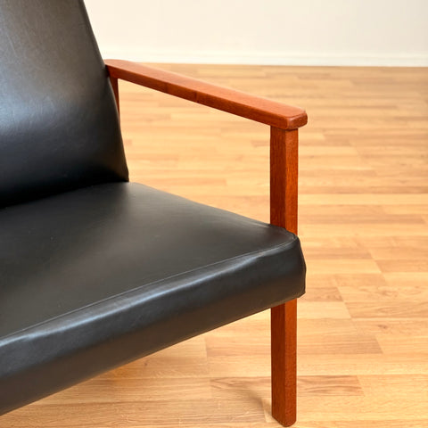 Swedish armchair in solid teak wood