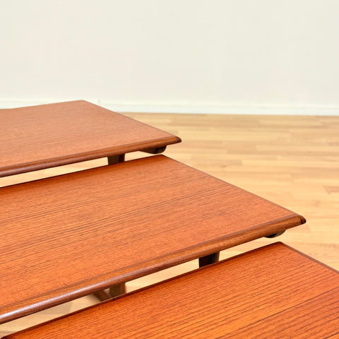 Danish set of nest of tables in teak