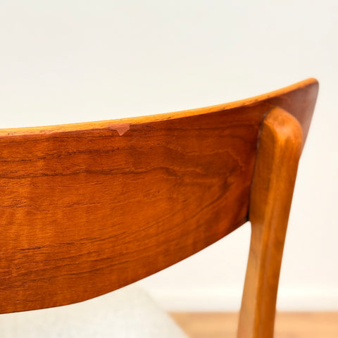 Danish set of 6 dining chairs in teak & beech by Findahl