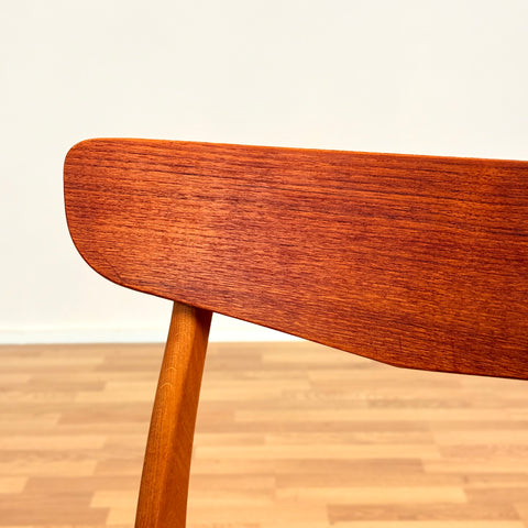 Danish dining chairs in teak & beech by Findahl