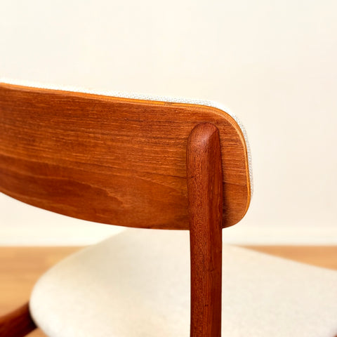 Danish set of 10 dining chairs in teak by B. Rasmussen for Thorso Mobelfabrik