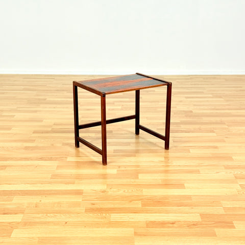Danish side table in Santos rosewood