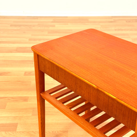 Swedish teak side table by AB Lundberg & Söner