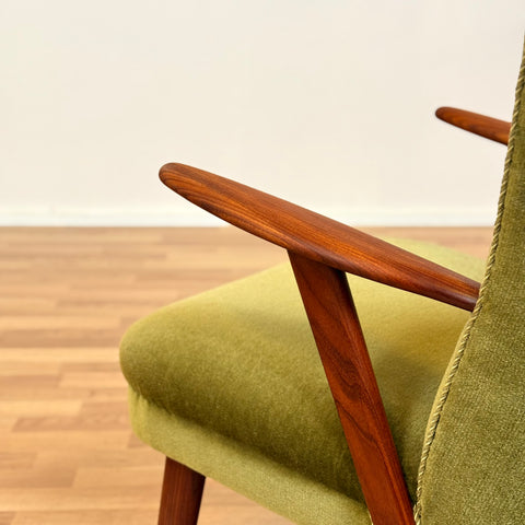 Danish armchair in solid walnut