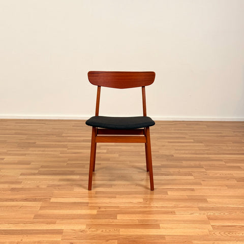 Danish set of 6 dining chairs in teak & beech by Findahl