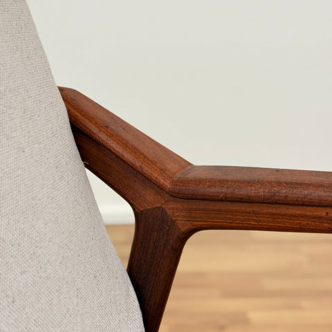 Armchair in solid teak by H. Brockmann-Petersen, 1950s-60s Denmark