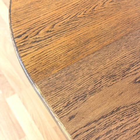 Danish round dining table in oak 'model 55' with 3 ext by Omann Jun