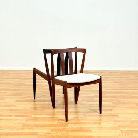 Swedish set of 2 dining chairs in walnut by Kai Kristiansen for IKEA, model "Turku"