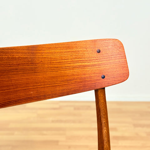Danish set of 6 dining chairs in teak&oak