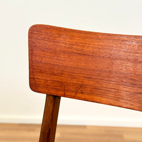 Set of 8 dining chairs in teak & beech, 1950s-60s, Denmark