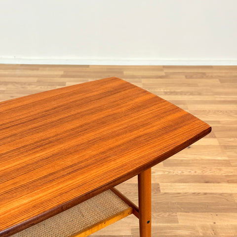 Swedish coffee table in teak & beech by Alberts Tibro