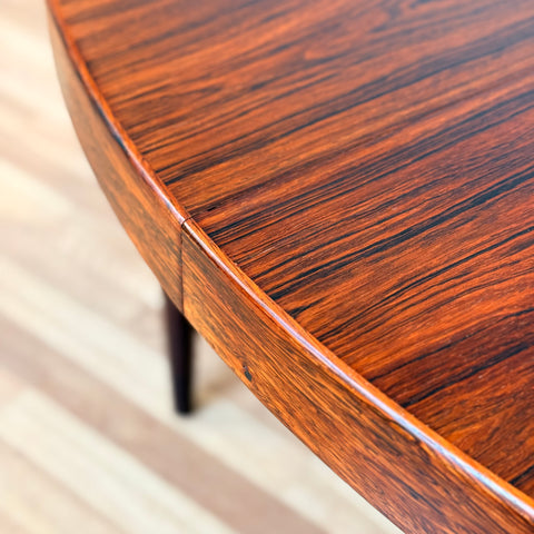 Danish round dining table by Kai Kristiansen for Feldballes Furniture Factory