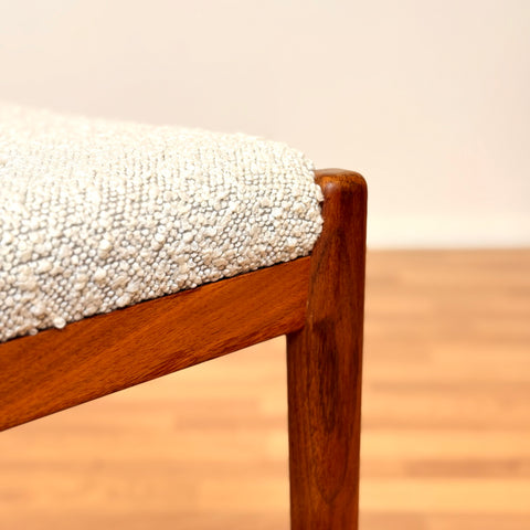 Swedish dining chairs in walnut by Skaraborgs Möbelindustri AB