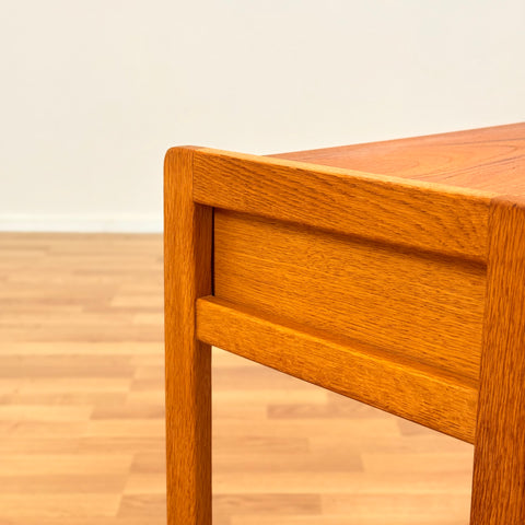 Swedish teak & oak side table by Fröseke, AB Nybrofabriken.