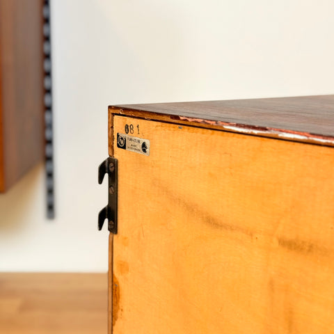 Danish wall unit / shelving system in Santos rosewood by Kai Kristiansen for FM Mobler