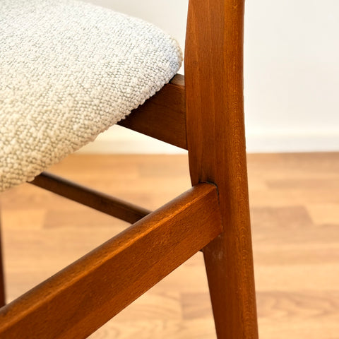 Danish set of 6 dining chairs in teak & beech by Findahl