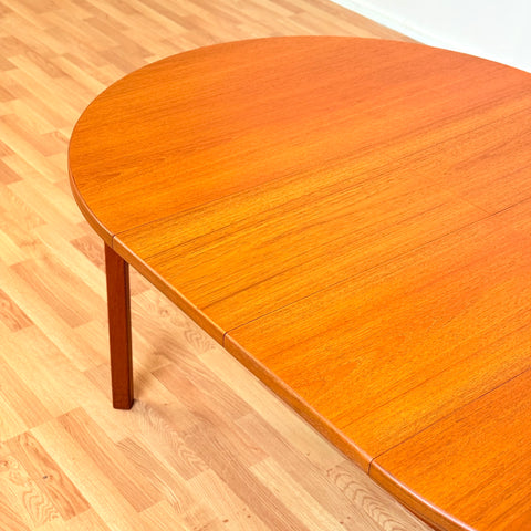 Swedish round dining table in teak