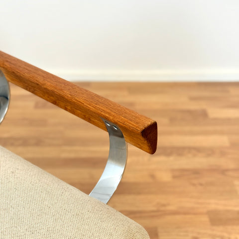 Swedish sofa / daybed in solid oak by Yngve Ekström