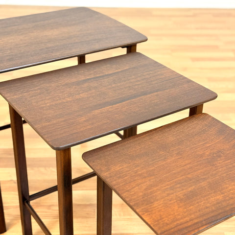 Danish set of nest of tables in teak