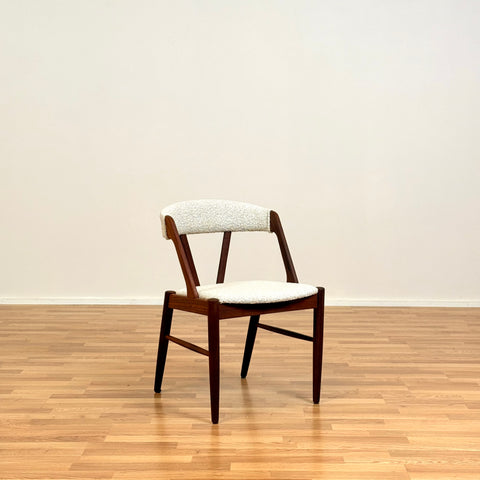 Danish set of 4 dining chairs in teak by Henning Kjærnulf