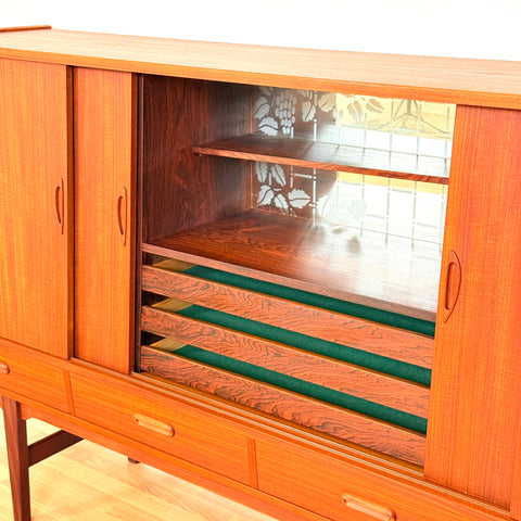 Danish highboard in teak