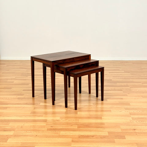 Danish set of nest of tables in Santos rosewood