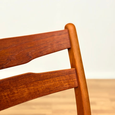 Danish set of 6 dining chairs in teak & beech by Findahl