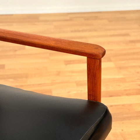 Swedish armchair in solid teak wood