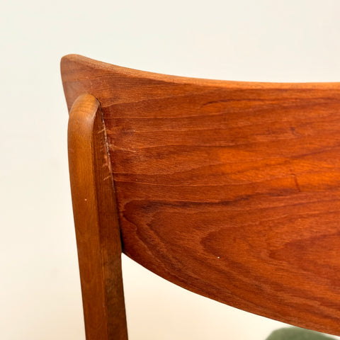 Set of 8 dining chairs in teak & beech, 1950s-60s, Denmark