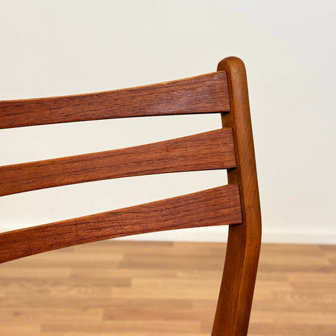 Danish set of 4 dining chairs in teak and beech by SAX