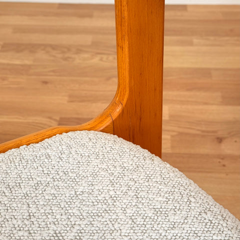 Danish set of 8 dining chairs in beech by Erik Buch