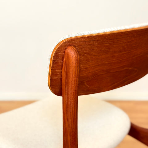 Danish set of 10 dining chairs in teak by B. Rasmussen for Thorso Mobelfabrik