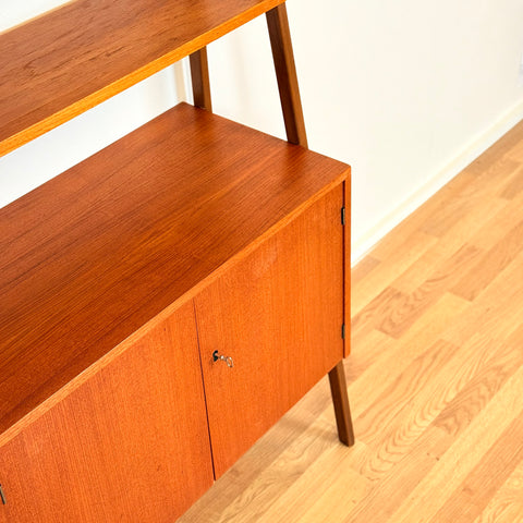 Swedish bookshelf in teak & beech