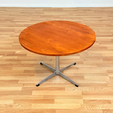 Danish round coffee table in teak