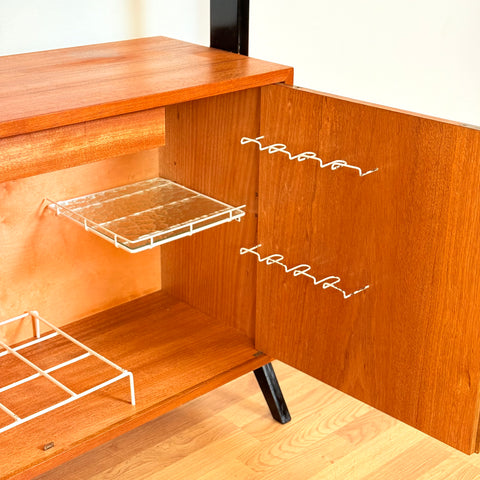 Swedish bookshelf in teak by IKEA, model 'Roxen'