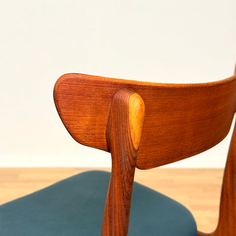 Danish set of 6 dining chairs in teak by Schiønning & Elgaard