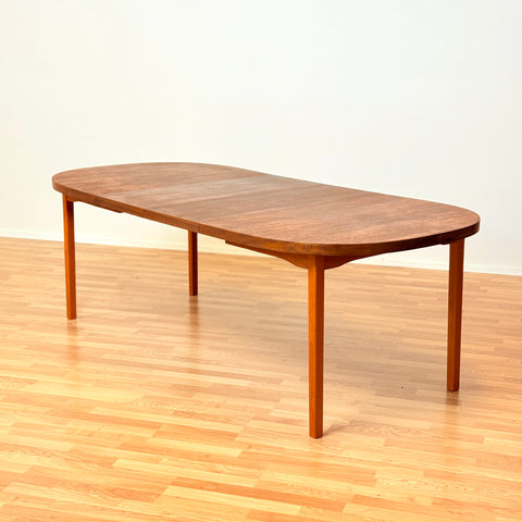 Swedish oval dining table in teak