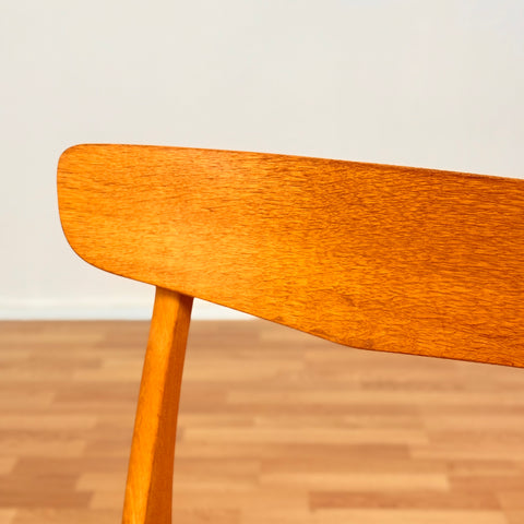 Danish set of 6 dining chairs in oak & beech by Findahl